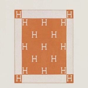 Orange H Pattern Blanket